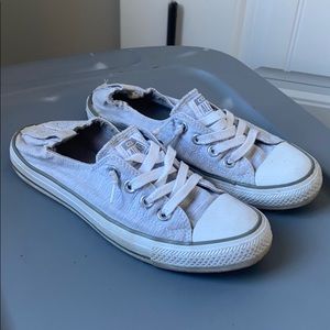Grey converse slip on